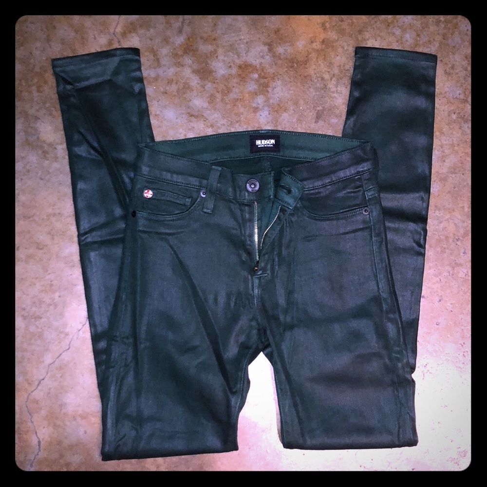 Hudson ‘Nico’ waxed denim jeans